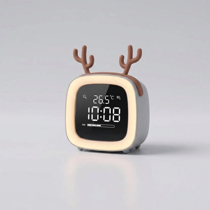 Kids Night Light Alarm Clock Stepless Dimmable LED