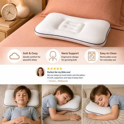Kids Pillow Memory Foam Ergonomic Neck Support