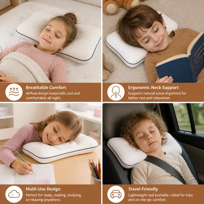 Kids Pillow Memory Foam Ergonomic Neck Support