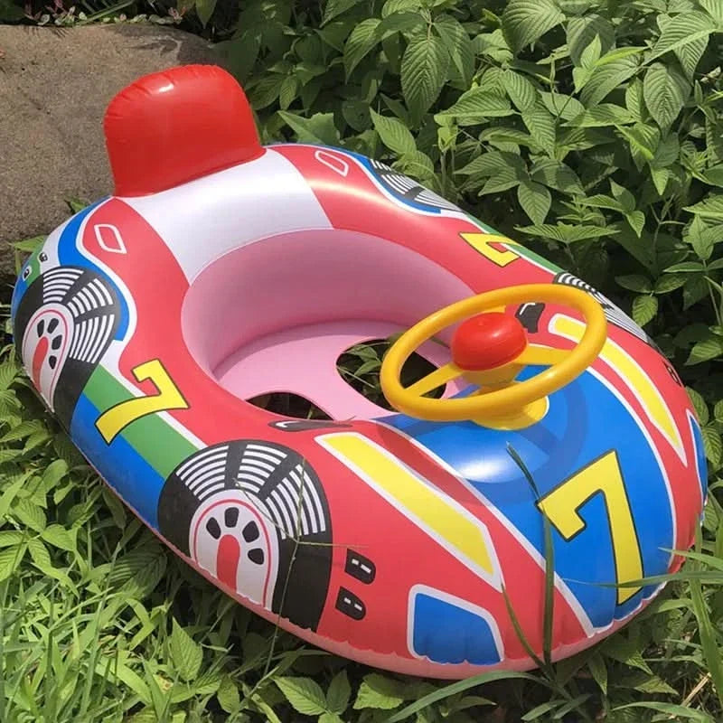 Kids Pool Float Steering Wheel Design Lightweight Inflatable