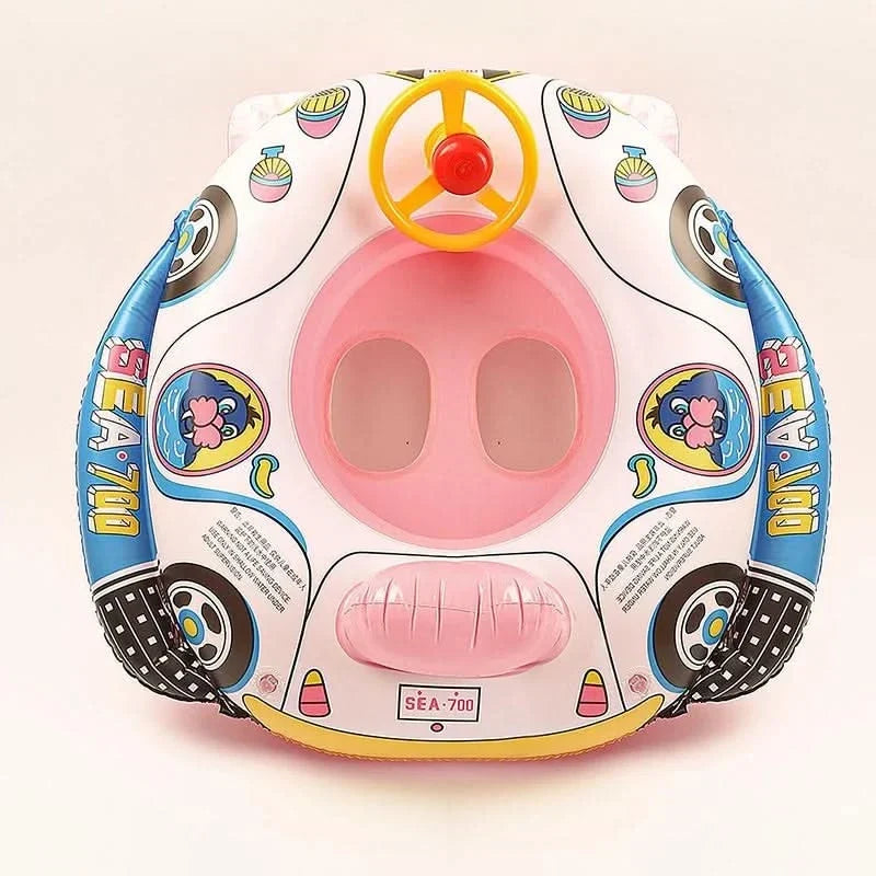 Kids Pool Float Steering Wheel Design Lightweight Inflatable