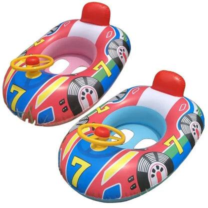 Kids Pool Float Steering Wheel Design Lightweight Inflatable