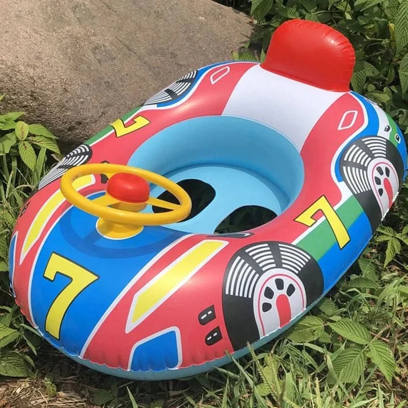 Kids Pool Float Steering Wheel Design Lightweight Inflatable