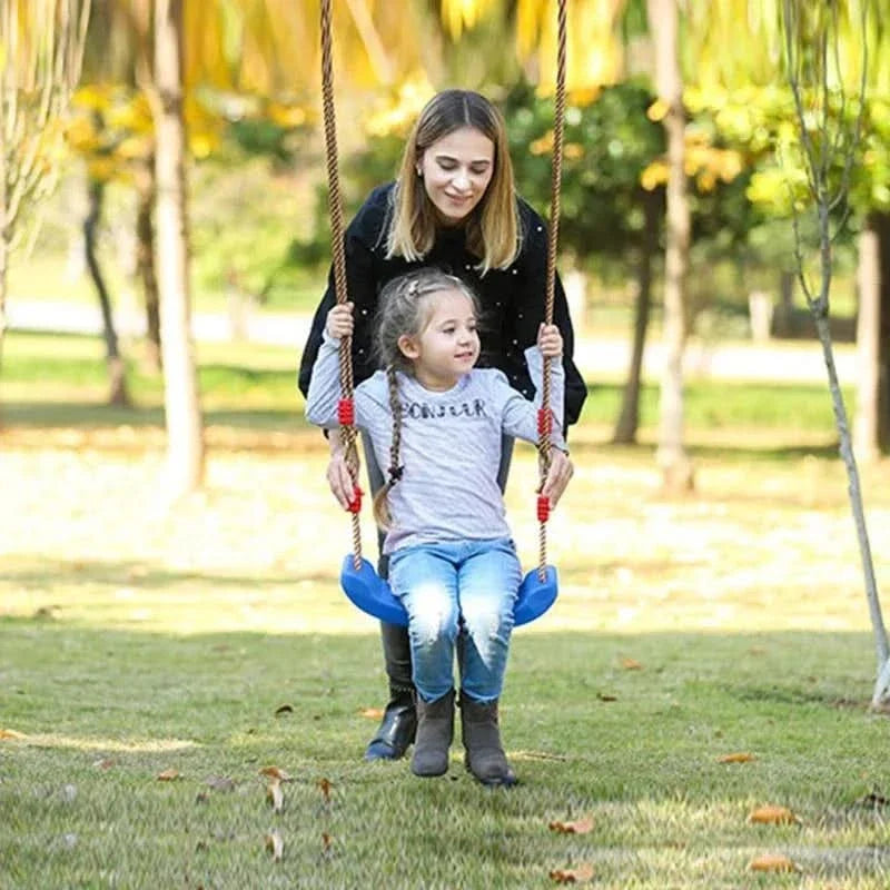 Kids Rope Swing Seat Adjustable Height & Reinforced Rope