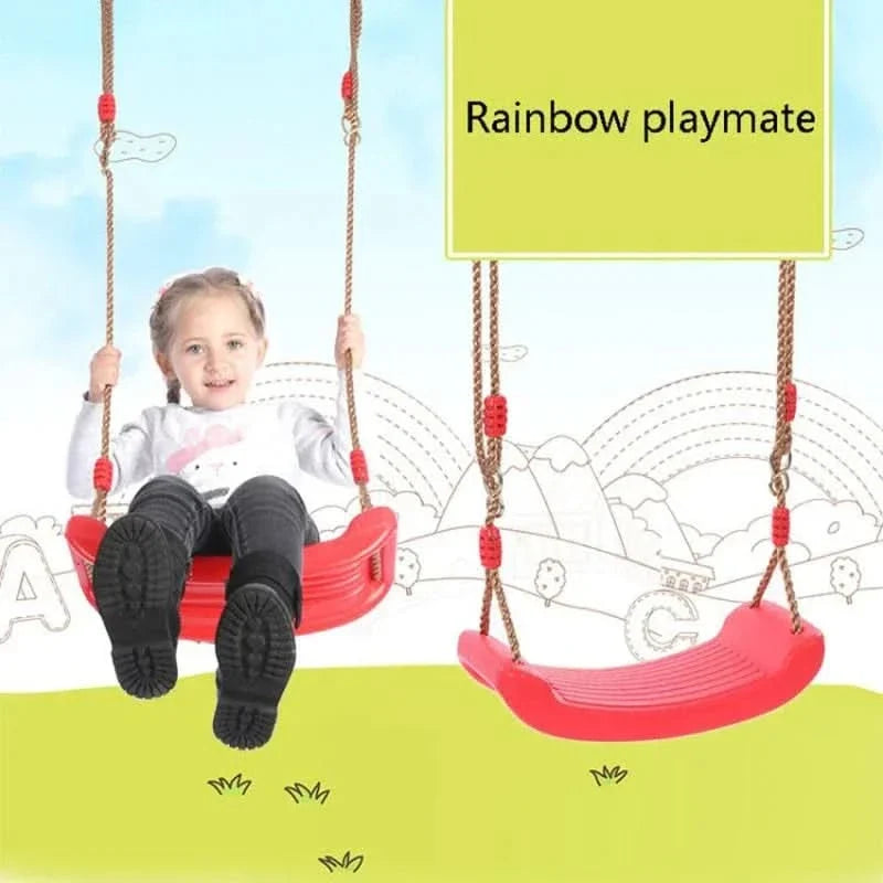 Kids Rope Swing Seat Adjustable Height & Reinforced Rope