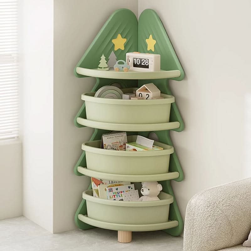 Kids Shelf Four-Tier Christmas Tree Open Shelves