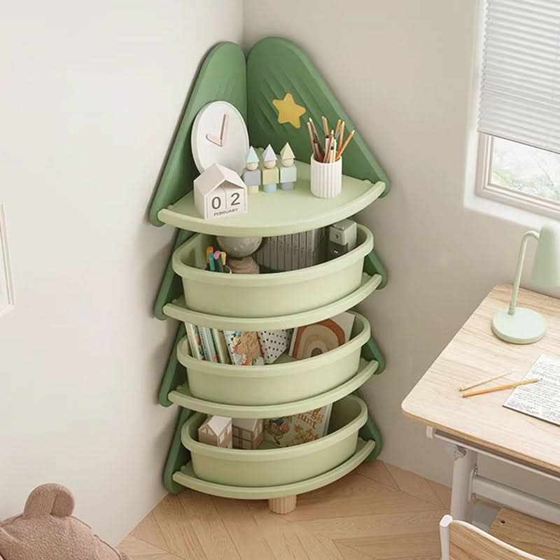 Kids Shelf Four-Tier Christmas Tree Open Shelves