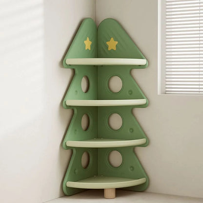 Kids Shelf Four-Tier Christmas Tree Open Shelves