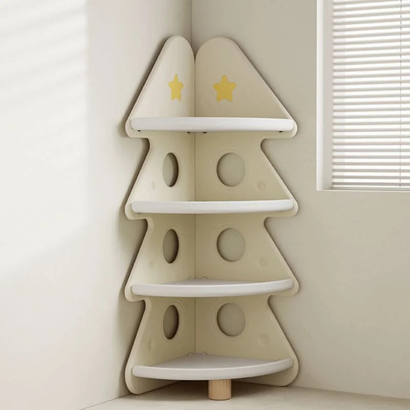 Kids Shelf Four-Tier Christmas Tree Open Shelves