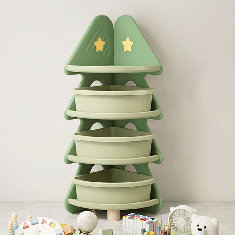 Kids Shelf Four-Tier Christmas Tree Open Shelves