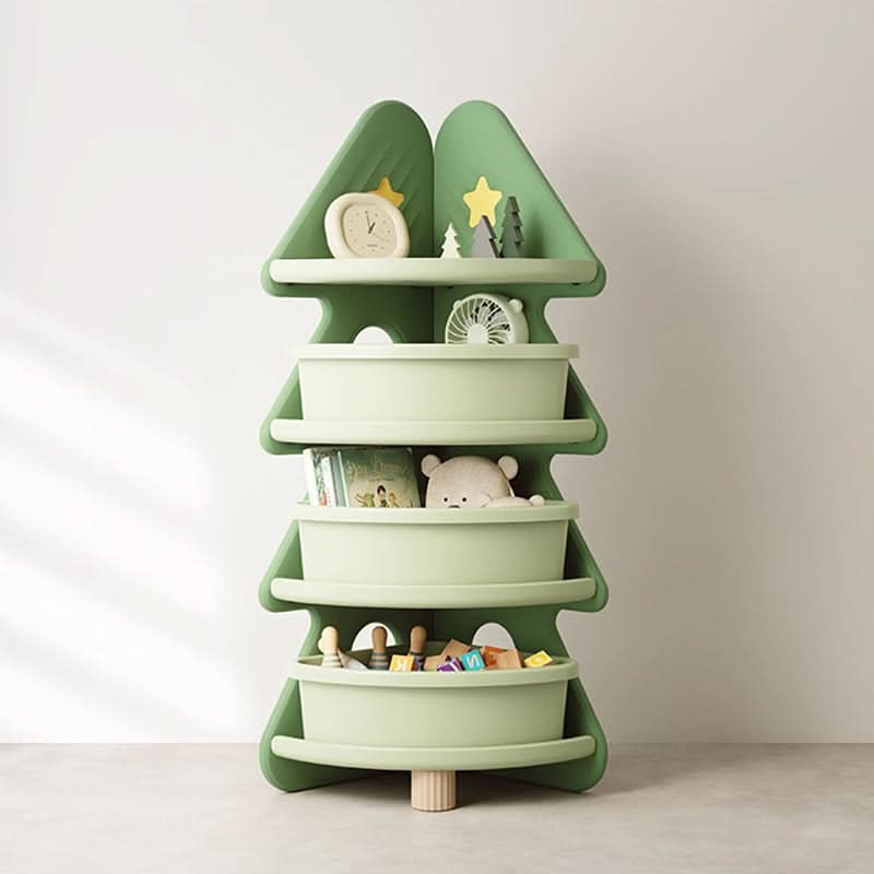 Kids Shelf Four-Tier Christmas Tree Open Shelves
