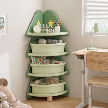 Kids Shelf Four-Tier Christmas Tree Open Shelves