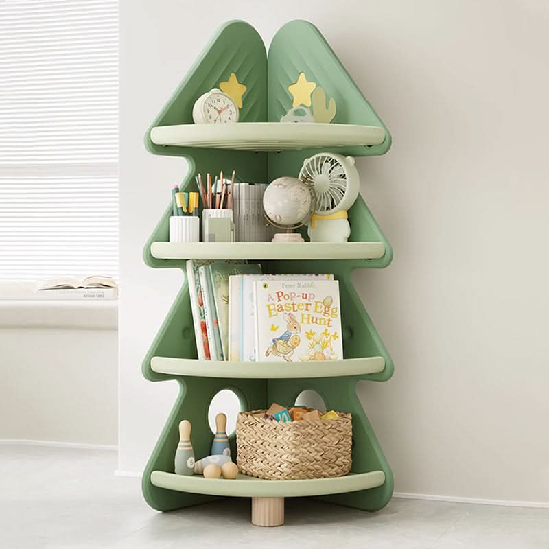 Kids Shelf Four-Tier Christmas Tree Open Shelves