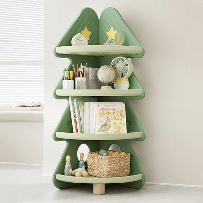 Kids Shelf Four-Tier Christmas Tree Open Shelves