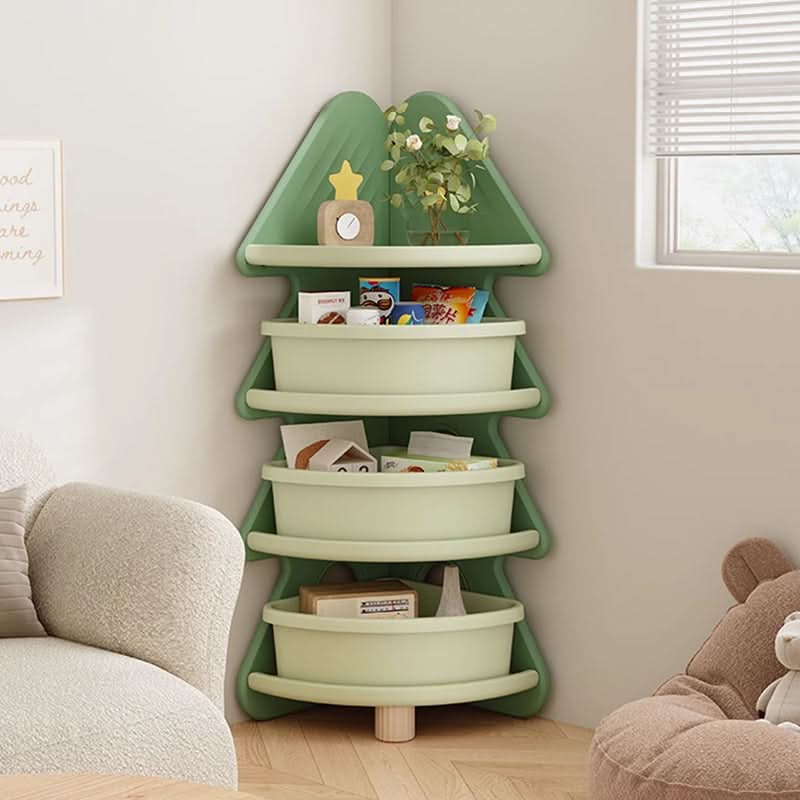Kids Shelf Four-Tier Christmas Tree Open Shelves