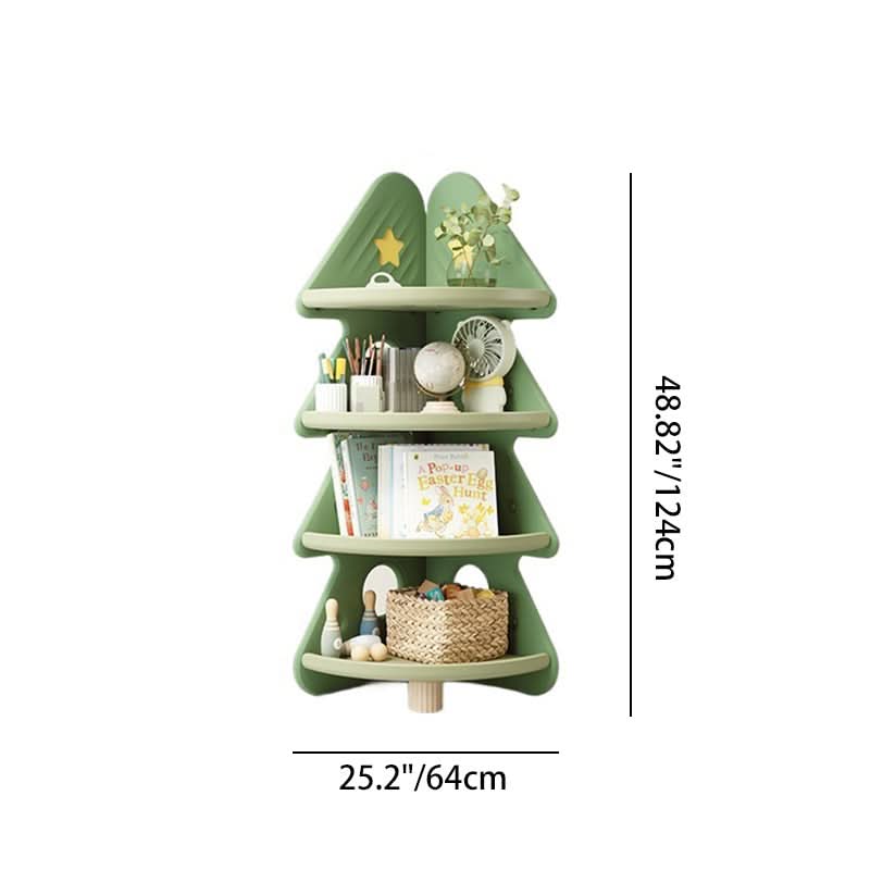 Kids Shelf Four-Tier Christmas Tree Open Shelves