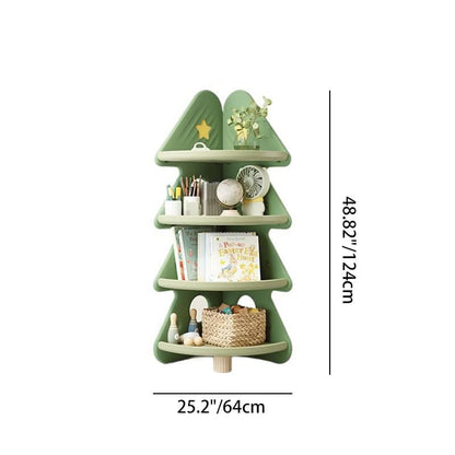Kids Shelf Four-Tier Christmas Tree Open Shelves