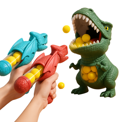 Kids Shooting Game Dinosaur Target & Foam Ball Blasters