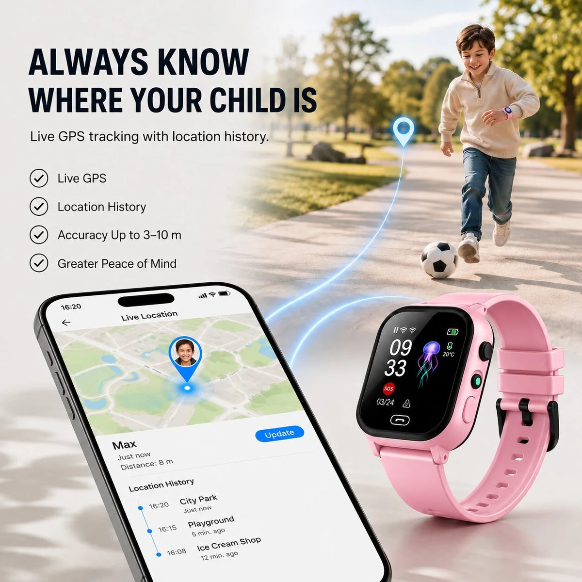 Kids Smartwatch 4G Video Calling & GPS Tracking