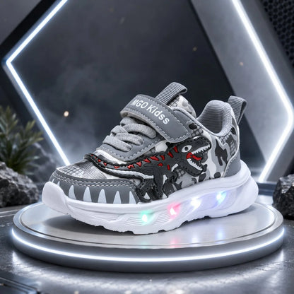 Kids Sneakers Motion-Activated LED Hook-And-Loop Closure & EVA Insole