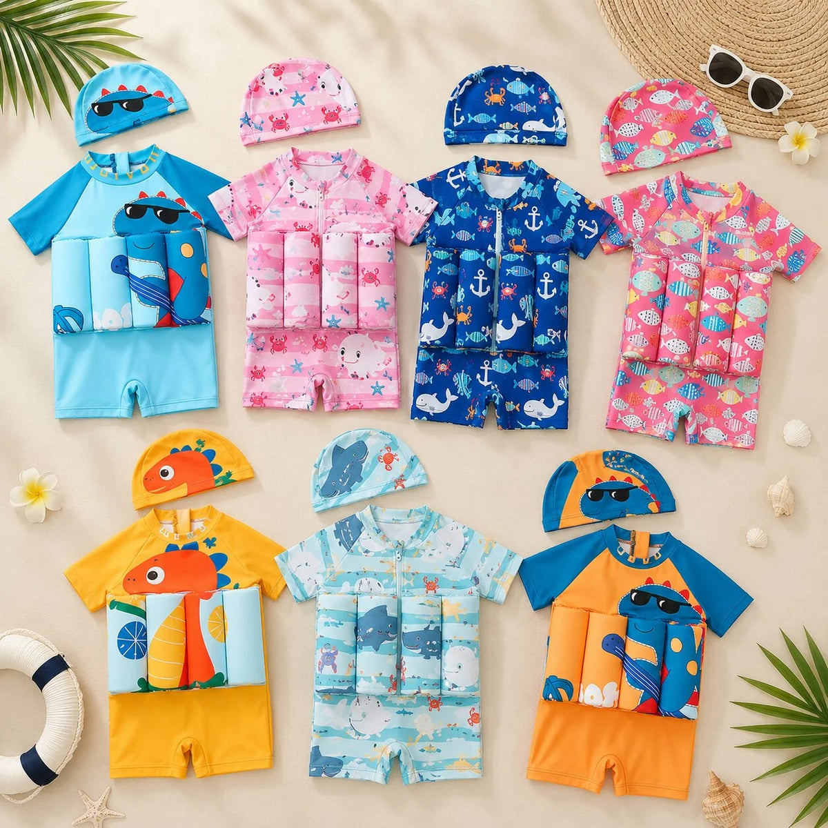 Kids Swim Float Suit Built-In Buoyancy & UPF 50+