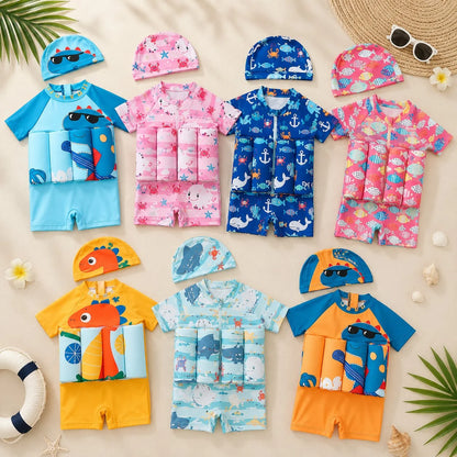 Kids Swim Float Suit Built-In Buoyancy & UPF 50+