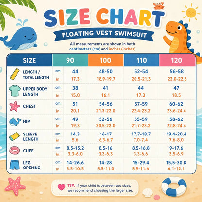 Kids Swim Float Suit Built-In Buoyancy & UPF 50+