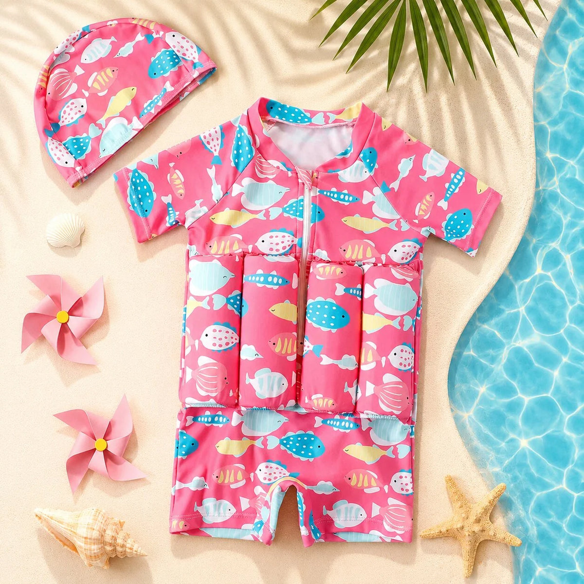 Kids Swim Float Suit Built-In Buoyancy & UPF 50+