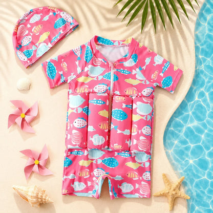 Kids Swim Float Suit Built-In Buoyancy & UPF 50+