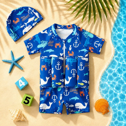 Kids Swim Float Suit Built-In Buoyancy & UPF 50+