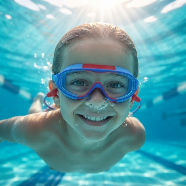 Kids Swim Goggles Anti-Fog Earplugs & Nose Clip
