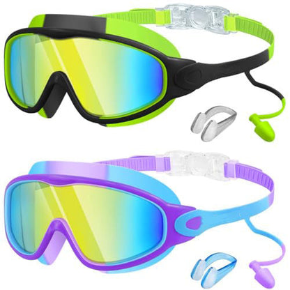 Kids Swim Goggles Anti-Fog Earplugs & Nose Clip