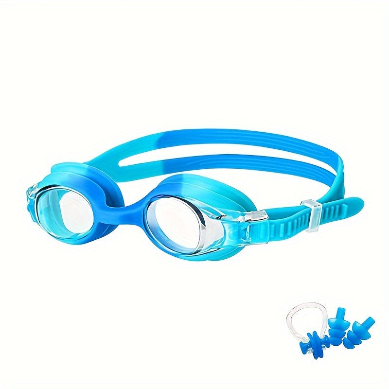 Kids Swimming Goggles Leak-Proof Silicone Anti-Fog Lenses Quick-Release Strap