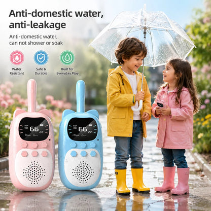 Kids Walkie Talkies Rechargeable Long-Range Set of 2