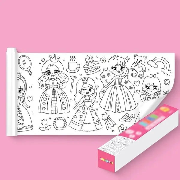 Kids Wall Coloring Roll Repositionable Tear Off Mess Free