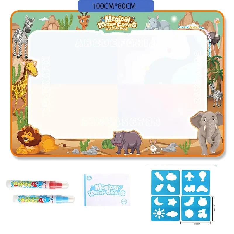 Kids' Water Drawing Mat Reusable Water-Only Quick-Drying Fabric