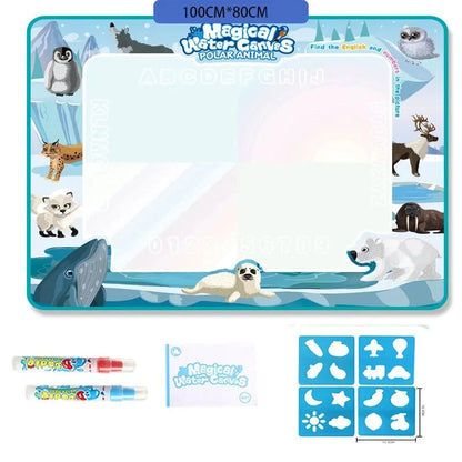 Kids' Water Drawing Mat Reusable Water-Only Quick-Drying Fabric