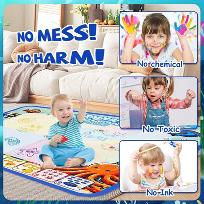 Kids' Water Drawing Mat Reusable Water-Only Quick-Drying Fabric