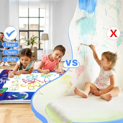 Kids' Water Drawing Mat Reusable Water-Only Quick-Drying Fabric