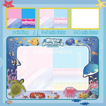 Kids' Water Drawing Mat Reusable Water-Only Quick-Drying Fabric