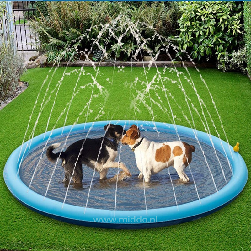 Kids Water Play Mat Garden Hose Connection Foldable & Scratch-Resistant