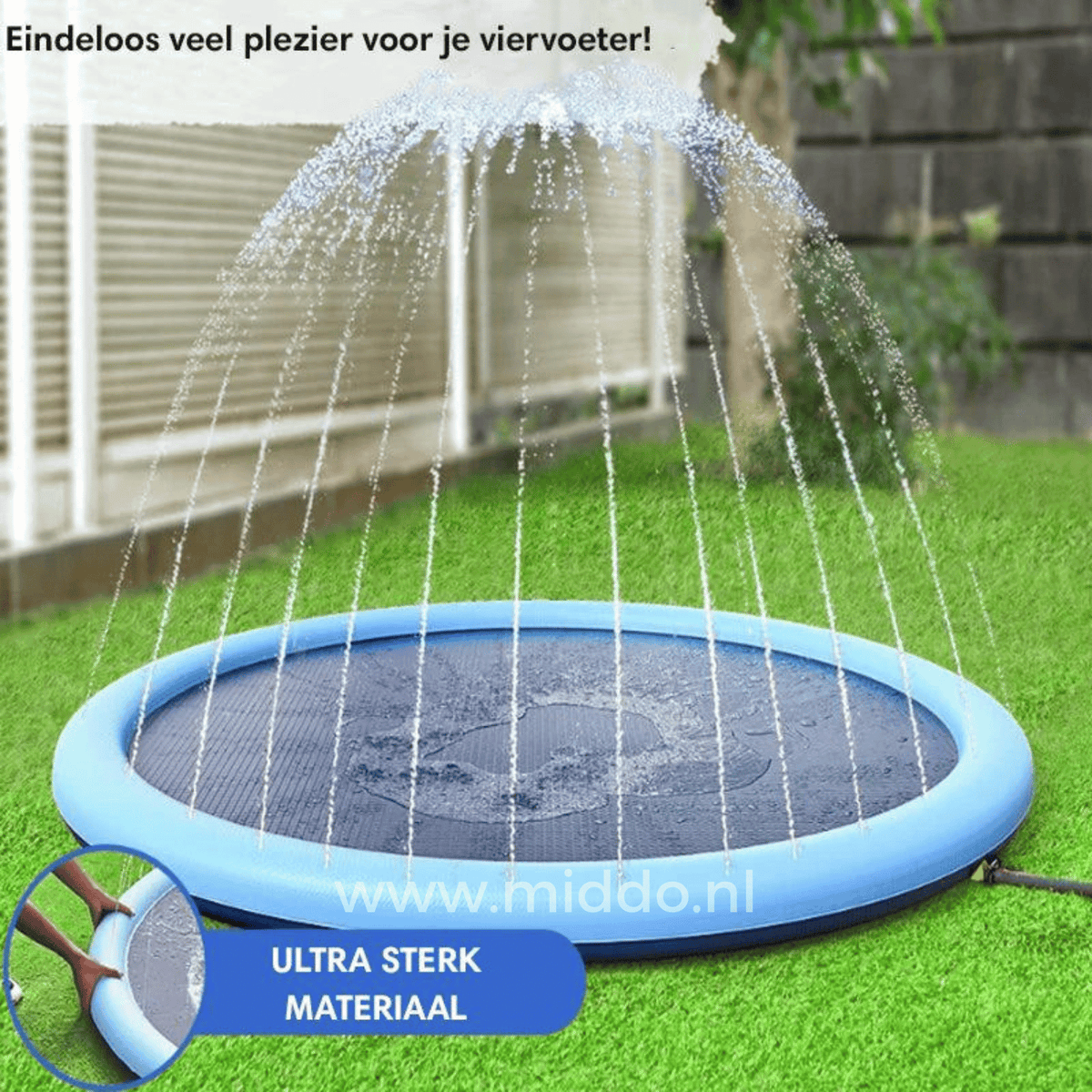 Kids Water Play Mat Garden Hose Connection Foldable & Scratch-Resistant