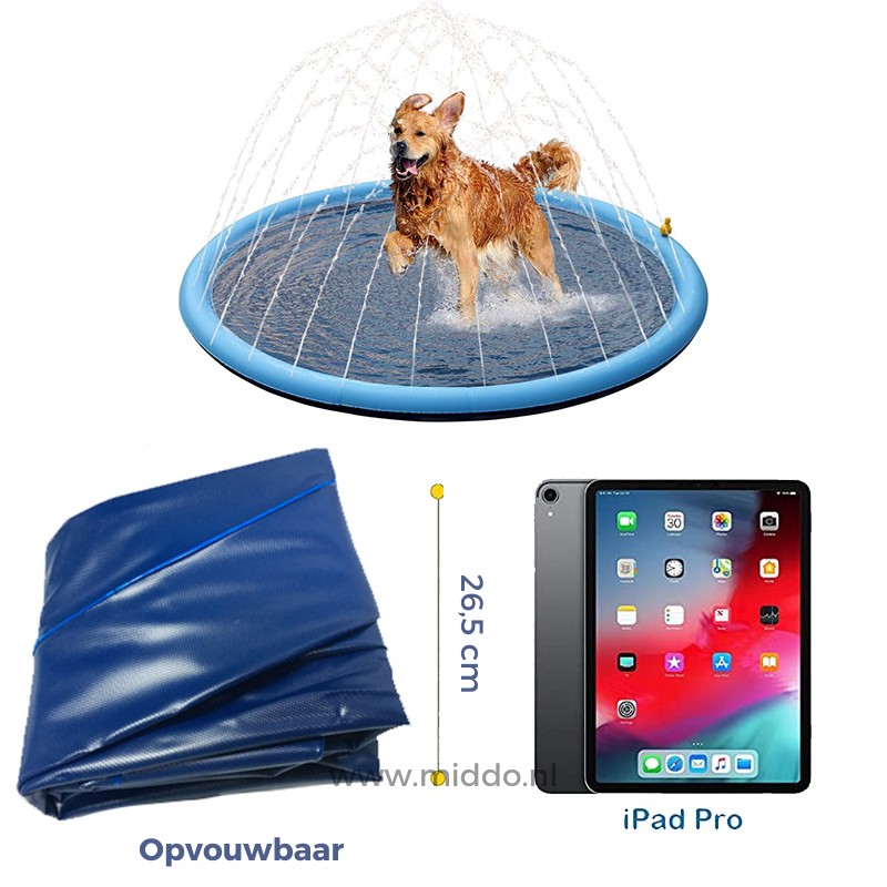 Kids Water Play Mat Garden Hose Connection Foldable & Scratch-Resistant