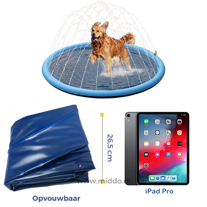 Kids Water Play Mat Garden Hose Connection Foldable & Scratch-Resistant