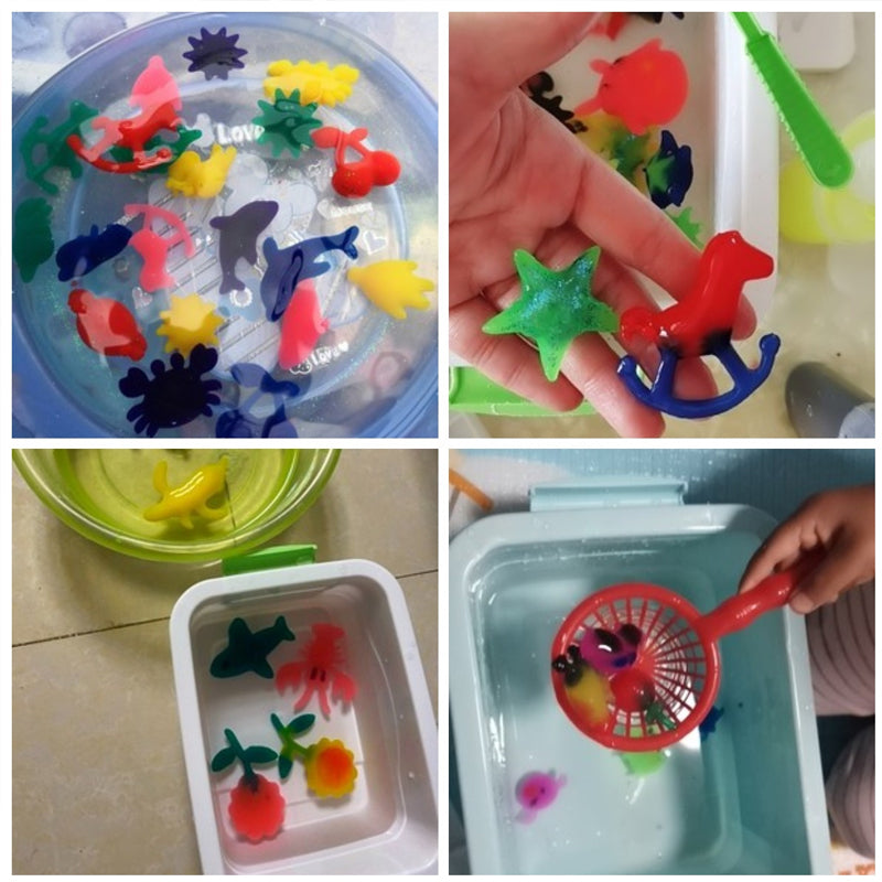 Kids Water Toy Set Food-Grade Non-Toxic 12 Colors