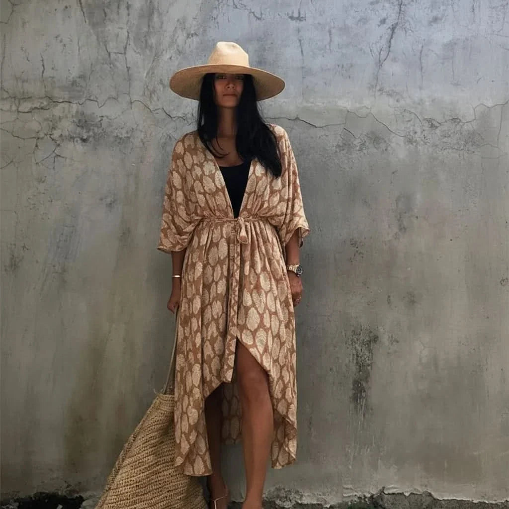 Kimono Cover-Up Plus-Size Lightweight Breathable