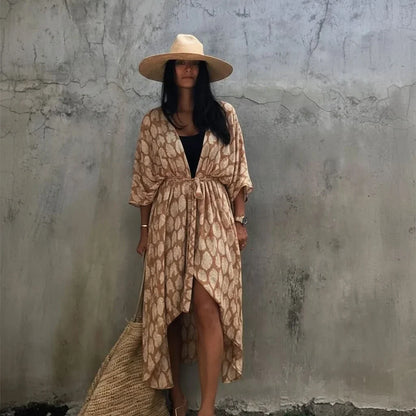 Kimono Cover-Up Plus-Size Lightweight Breathable