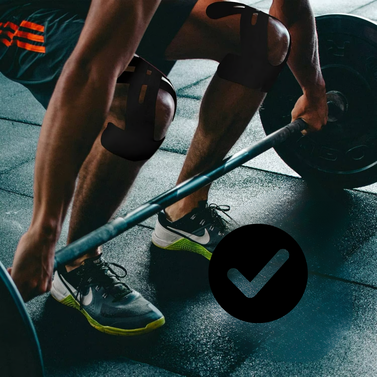 Kinesiology Tape Pre-Cut Knee Strips Water-Resistant
