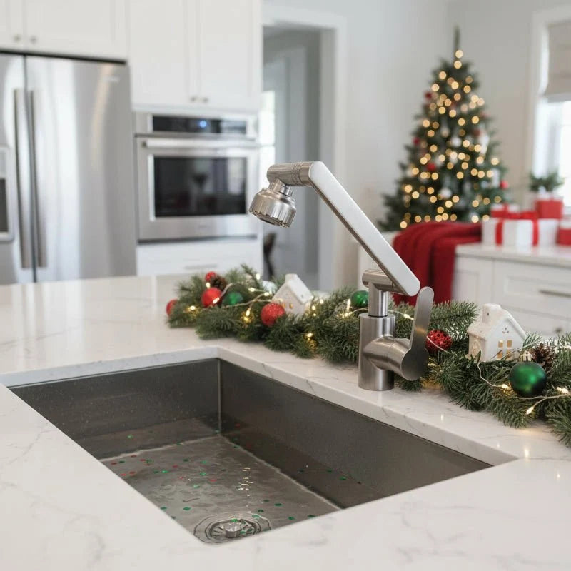 Kitchen Faucet 360° Rotating Adjustable Arm Dual Spray Modes