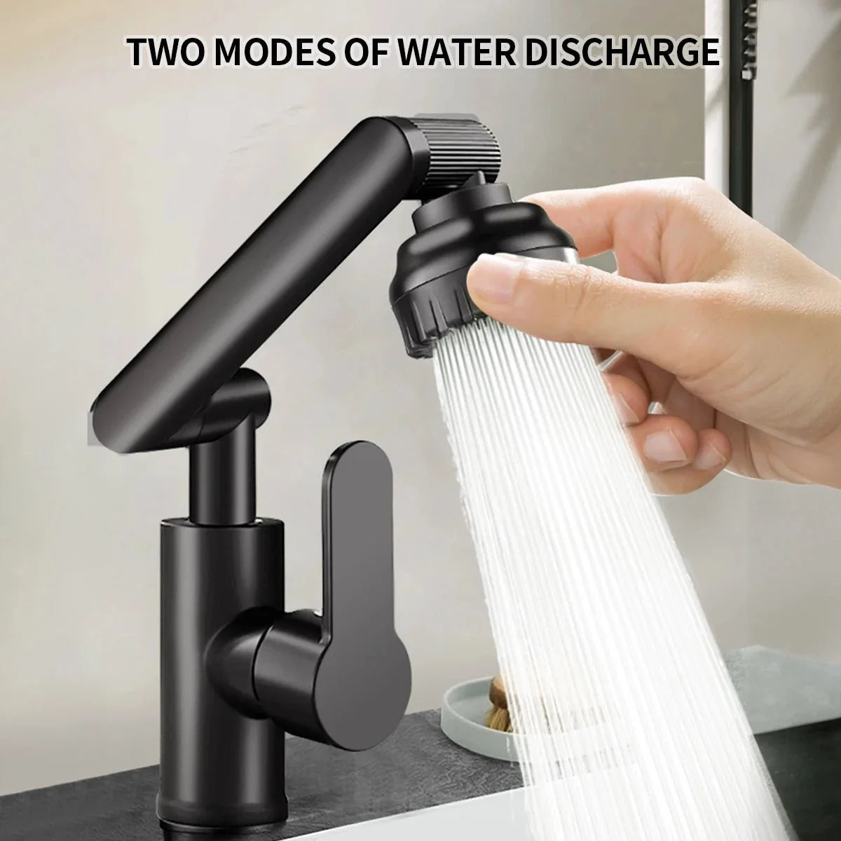 Kitchen Faucet 360° Rotating Adjustable Arm Dual Spray Modes